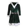 Miss Santa Claus Outfits Women Christmas Dresses Adult Costume Half Sleeve Modis Ladies Fancy Dress Xmas Winter Red Vestidos