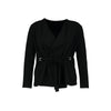 Misskoko Women Plus Size Blazer Coat Solid Black White Sashes Outwear Office Lady V Neck Coat Big Size 3XL 4XL 5XL 6XL 7XL