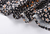 Miu Summer Retro Tea Break Platycodon Floral Dress Puff Sleeve Beach Vacation Long Dress Women