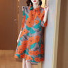 Miyake Pleated Rose Dress Fall 2022 Winter Loose Plus Size Button Dress  Aesthetic Vintage Indie Clothes
