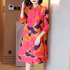 Miyake Pleated Rose Dress Fall 2022 Winter Loose Plus Size Button Dress  Aesthetic Vintage Indie Clothes