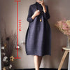 Miyake Pleated Vintage Dress Fall 2022 Winter Turtleneck Plus Size High Aesthetic Designer Women Abayas Elegant Clothing