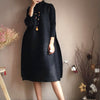 Miyake Pleated Vintage Dress Fall 2022 Winter Turtleneck Plus Size High Aesthetic Designer Women Abayas Elegant Clothing