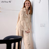Mnealways18 Spring Summer 2 Piece Sets Ladies Office Outfits Shirts And Wide Legs Trousers Women Sets Oversize Suits Loungewear