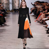 MoaaYina Designer dress Spring Autumn Women's Dress Sashes knitting Long sleeve Patchwork Pleated Dresses