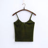 New Velvet Tank Tops Women Camisole Vest Soft Velour Comfy And Stretchable Short Ladies V Neck Slim Sexy Camis Tops
