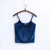 New Velvet Tank Tops Women Camisole Vest Soft Velour Comfy And Stretchable Short Ladies V Neck Slim Sexy Camis Tops