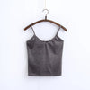 New Velvet Tank Tops Women Camisole Vest Soft Velour Comfy And Stretchable Short Ladies V Neck Slim Sexy Camis Tops