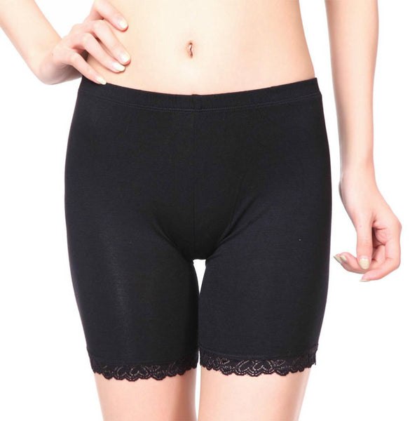 Modal Lace Patchwork Short Leggings for Women New Summer Comfortable Thin Pants Under Skirt Malfunction Leggings