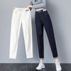 Mom Jeans Fall High-waist Cotton Stretch Ladies Off White Harem Denim Pants Vintage Y2k 90s Aesthetic Cargo Trousers Straigh