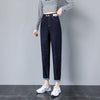 Mom Jeans Fall High-waist Cotton Stretch Ladies Off White Harem Denim Pants Vintage Y2k 90s Aesthetic Cargo Trousers Straigh