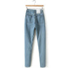 Mom Jeans Light Blue XS-3XL Plus Size Jeans 2022 Spring Autumn Korean Zipper Pockets Pencil Pants Jeans Feminina