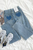 Mooirue Kawaii Winter Women Jeans Wide Leg Love Stick Pocket High Waist Loose Thin  Spring Wash Blue Straight Jeans