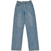 Mooirue Kawaii Winter Women Jeans Wide Leg Love Stick Pocket High Waist Loose Thin  Spring Wash Blue Straight Jeans