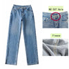 MosiMolly  Autumn Winter Fleece Jeans Denim Pants Women Warm Cool Streetwear Jeans
