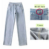 MosiMolly  Autumn Winter Fleece Jeans Denim Pants Women Warm Cool Streetwear Jeans