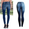 Motorcycle European and American Women's Clothing Ripped Slim-Fit Stretch Slimming Mid-Waist Women's Denim Pencil Pants
