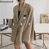 Mozuleva 2022 Office Ladies Loose Blazer Suit Single Breasted Female Oversized Suit Jacket Women Korean Full Sleeve Outwear