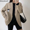 Mozuleva 2022 Office Ladies Loose Blazer Suit Single Breasted Female Oversized Suit Jacket Women Korean Full Sleeve Outwear