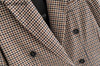 Mozuleva 2022 Office Ladies Plaid Blazer Jacket Women Casual Double-breasted Sashes Suit Jacket Female Slim Blazer Outwear