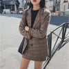 Mozuleva 2022 Retro Plaid Blazer Set Single-breasted Jacket & Pencil Skirt 2 Pieces Skirt Suit Female Office Ladies Blazer Suit