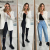 Mozuleva 2023 Chic Loose Light Pink Women Blazer Autumn Spring Single Buttons Female Oversized Suit Jacket Full Sleeve Outwear