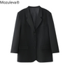 Mozuleva 2023 Loose Outerwear Women Suit Jacket Spring Summer Female Jacke Elegant Chic Single-breasted Women oversize Blazer