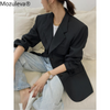Mozuleva 2023 Loose Outerwear Women Suit Jacket Spring Summer Female Jacke Elegant Chic Single-breasted Women oversize Blazer