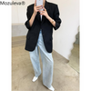 Mozuleva 2023 Loose Outerwear Women Suit Jacket Spring Summer Female Jacke Elegant Chic Single-breasted Women oversize Blazer