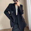 Mozuleva 2023 Women Chic Loose Plaid Blazer Autumn Single Breasted Female OL Suit Jacket Full Sleeve Outwear Korean Y2K Blazer