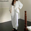 Mozuleva Elegant Women Chic 3 Pieces Set Long Sleeve Suit Jackets & Camisole & Mini Skirt & Pant 2022 Autumn Ladies Solid  Suits