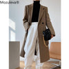 Mozuleva Korean Style Oversized X-Long Women's Blazer Suit Single Breasted Lady Loose Windbreaker Suit Autumn Outerwear Coats