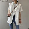 Mozuleva 2022 Office Ladies Simply Sleeveless Single Breasted Blazer Vest Women Casual Suit Jacket Quality Outwear Tops