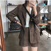 Mozuleva Two-piece Plaid Blazer Suit Women Single-breasted Jacket & Pencil Skirt Women Skirt Suit Casual Blazer Set 2022 Autumn