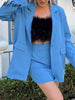 Msfancy Blue 2 Piece Set Women Skirt Blazer Suit Mujer 2023 Spring Elegant Lady Official Outfits