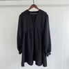 Msfancy Summer Black Mini Dress Women 2022 Elegant Deep V-neck Tunic Vestido De Mujer Korean Lantern Sleeve Robe