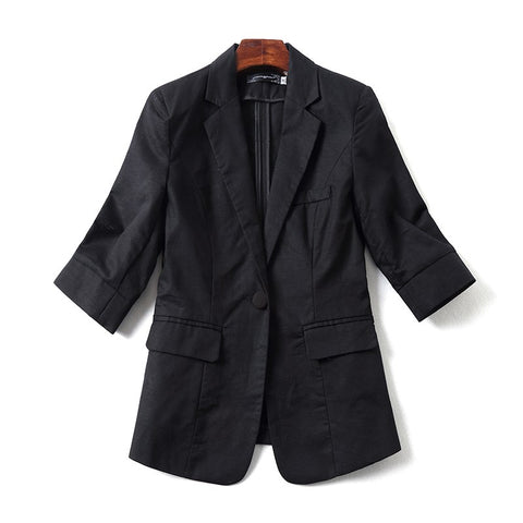 Multiple Colors 4XL Plus Size Loose Women Coats 2022 Summer Autumn New Casual Clothes Cotton Linen Pink  Blazer FemininA P266