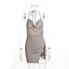 Women Summer Sexy Dress Spaghetti Strap Dresses Mini Chain Mini Dress Summer Backless Party Club dress Vestidos