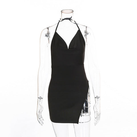 Women Summer Sexy Dress Spaghetti Strap Dresses Mini Chain Mini Dress Summer Backless Party Club dress Vestidos