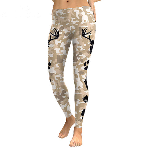 New Arrival Hunt Festival Women Leggings Elk Digital Print Leggins Animal Fashion High Waist Workout Legging