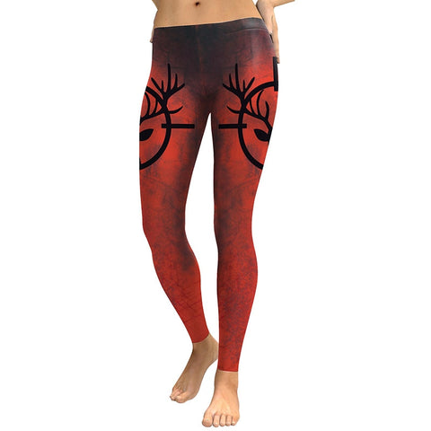 New Fashion Hunt Festival Women Leggings Red Elk 3D Hunt Season Legging Woman Pants
