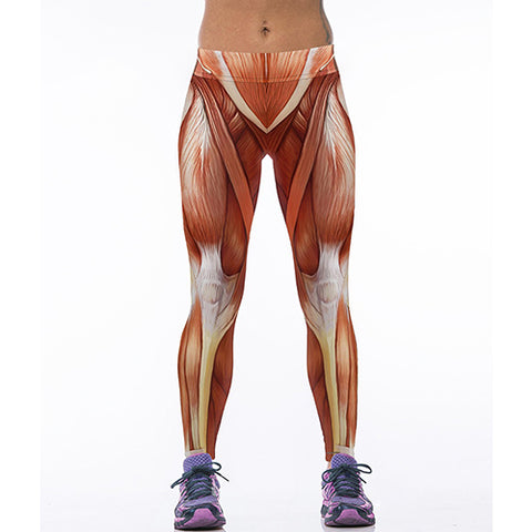 High Elastic Fashion Women Leggings Strong Muscles Printed Leggings Women Compression Pantalones Mujer Fitness Pants