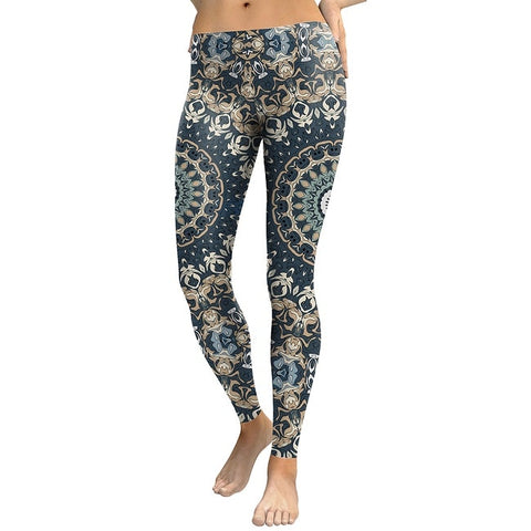 New Arrival 2022 Leggings Women Mandala Flower Digital Print Fitness Leggins Pants Elastic Workout Plus Size Legging