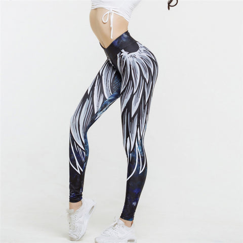 New Arrival Angel Wing Women Leggings Harajuku 3D Printed Leggins Push Up Sporting Fitness Bodybuilding Sexy Woman Pant