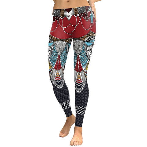 New Arrival Bohemian Leggings Women Mermaid Tribal Workout Printed Leggins Festival Clothes Plus Size Fitness Pants