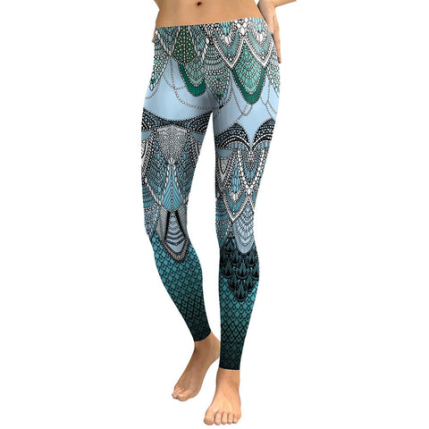 New Fashion Mermaid Women Leggings Bohemian Tribal Style Printing Leggins Festival Sweat Sexy Pants