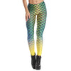Summer Style Scale Women leggings 3D Printed Mermaid Plus Size Leggins Gradient Workout Leggins Pant Legging