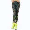 wholelsales New Fashion Women leggings 3D Printed color legins Ray fluorescence leggins pant legging for Woman