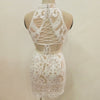 New Sexy Bakcless Dress Women Fashion Chain Halter Bodycon Party Dress Sleeveless Elenagt Women Dress Vestidos
