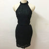 New Sexy Bakcless Dress Women Fashion Chain Halter Bodycon Party Dress Sleeveless Elenagt Women Dress Vestidos